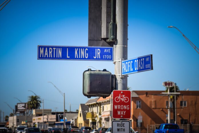 The heart of the Black community in Long Beach has historically existed at this intersection. Photo by Brian Addison.