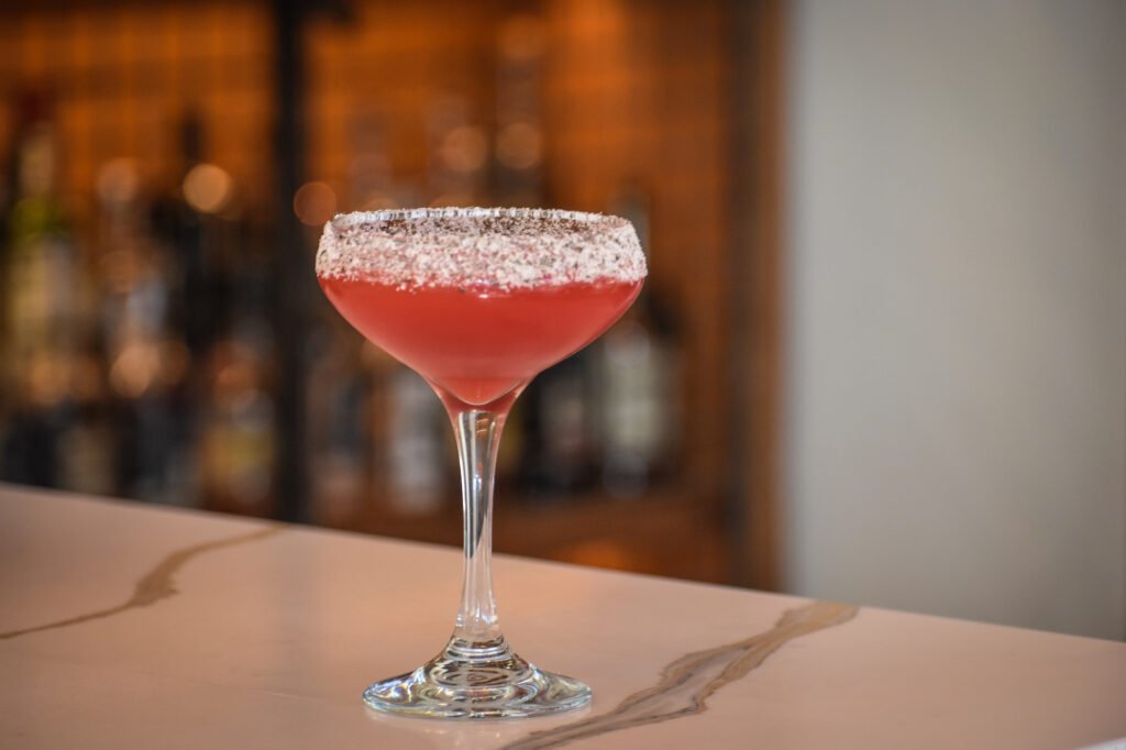 Red never fails: A Valentine's cocktail dubbed "The Lady in Red" from The Social List. Photo by Brian Addison.