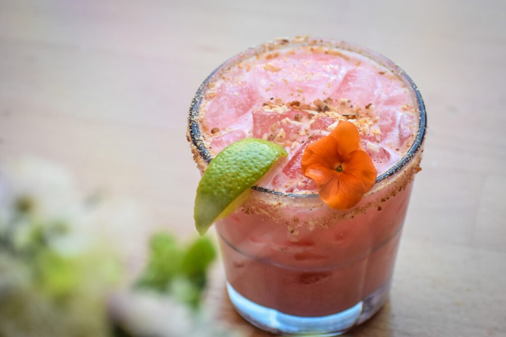 Pink in love: The guava and coconut margarita from Lola's. Photo by Brian Addison.