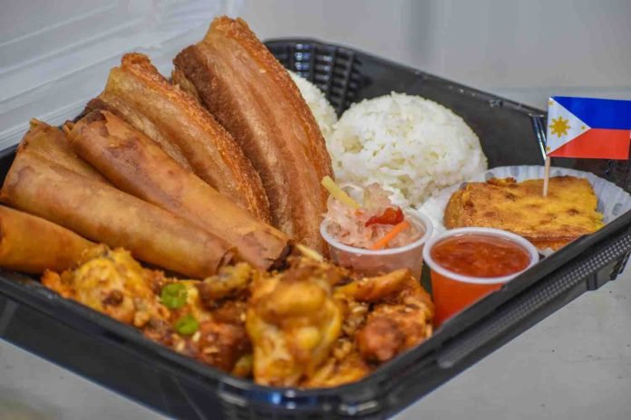 A Kamayan plate from Gemmae Bakeshop for 2023's inaugural Long Beach Food Scene Week. Photo by Brian Addison.