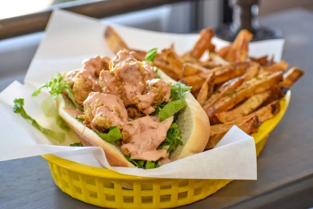 Rex's Special Po' Boy from Sal's Gumbo Shack. Photo by Brian Addison.