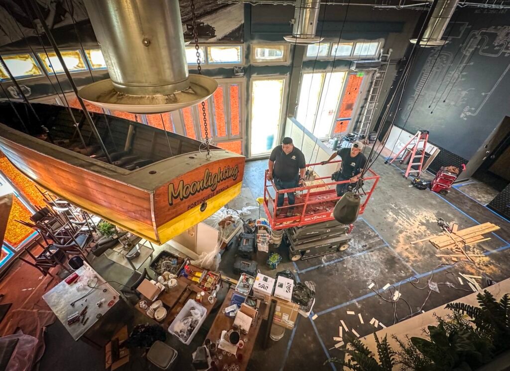 The space is being cleared to make way for Broken Spirit Distillery's vision. Photo by Brian Addison.