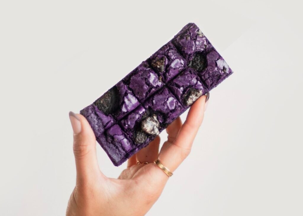 The ube brownie from Foodologie in Belmont Shore. Photo by Maria Leyesa. 