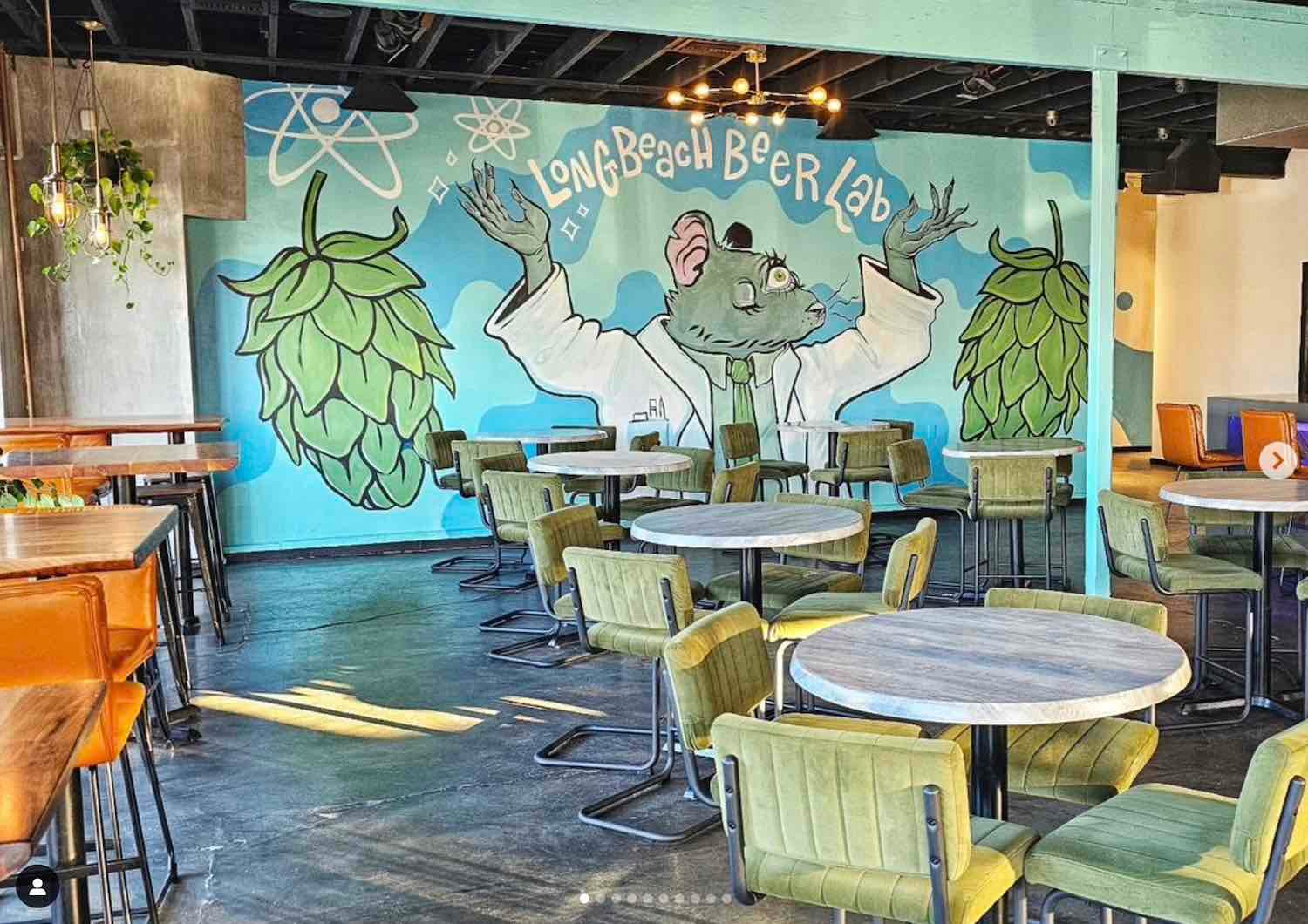 Long Beach Beer Lab's new mural inside the former Bar Envie. Courtesy of business. 