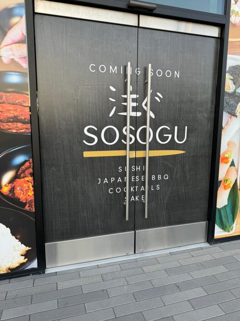 New signage up for Sosogu at Long Beach Exchange. Photo by Cameron Jones/Long Beach Food Scene. 