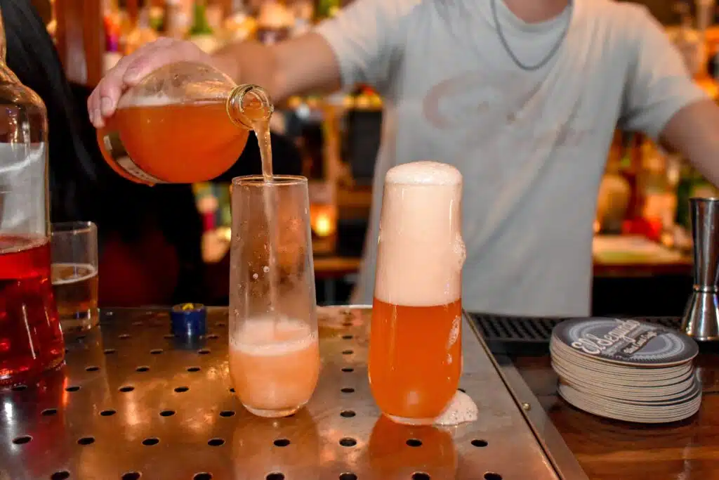 best long beach drinks stache spaghett service