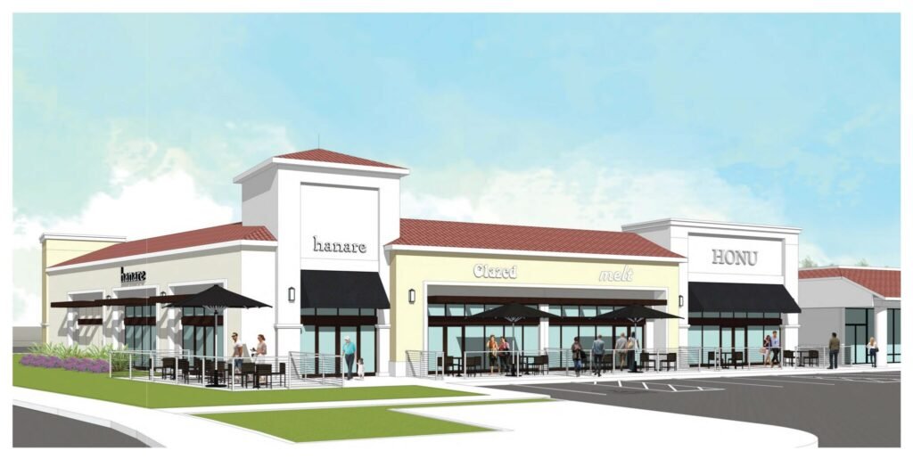 Rendering of the Bixby Village Plaza redevelopment project. Courtesy of Westar Associates.