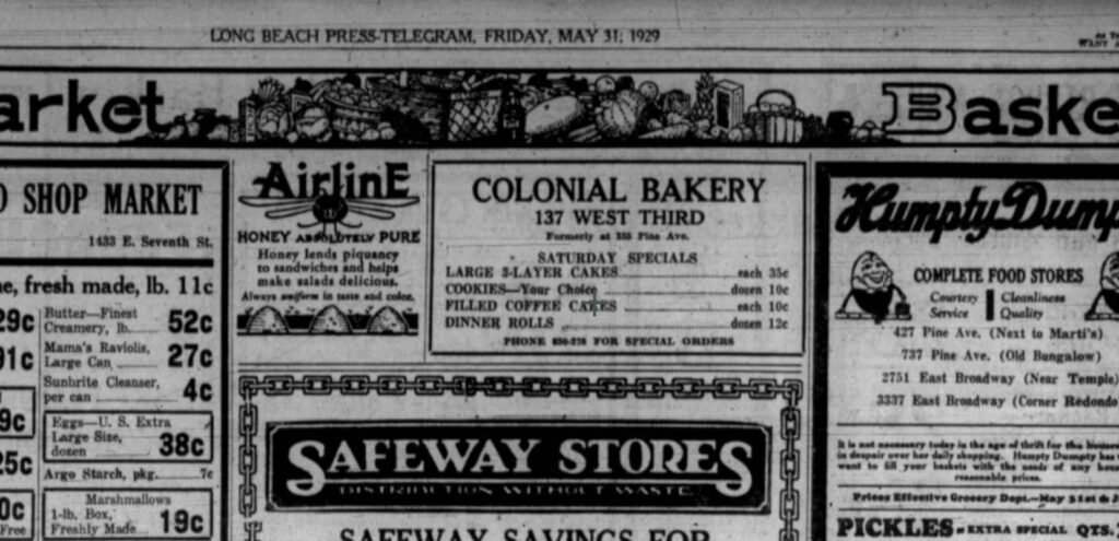colonial bakery closed