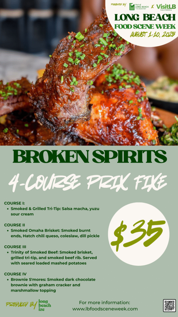 long beach food scene week 2025 broken spirits barbecue distillery