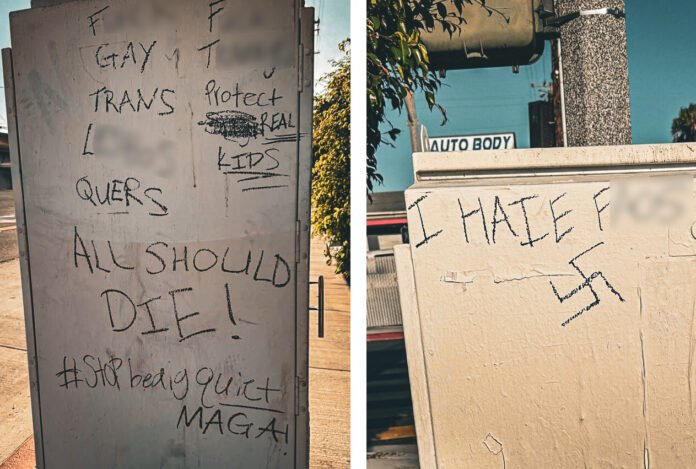 pride vandalism Long Beach