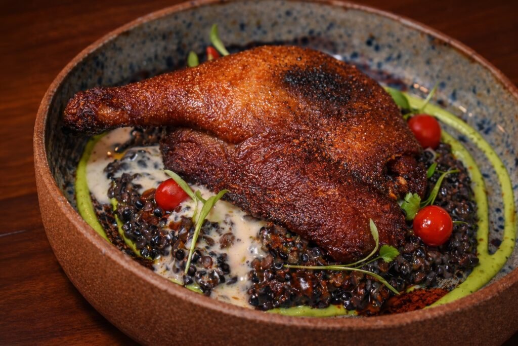 selva long beach smoked duck confit