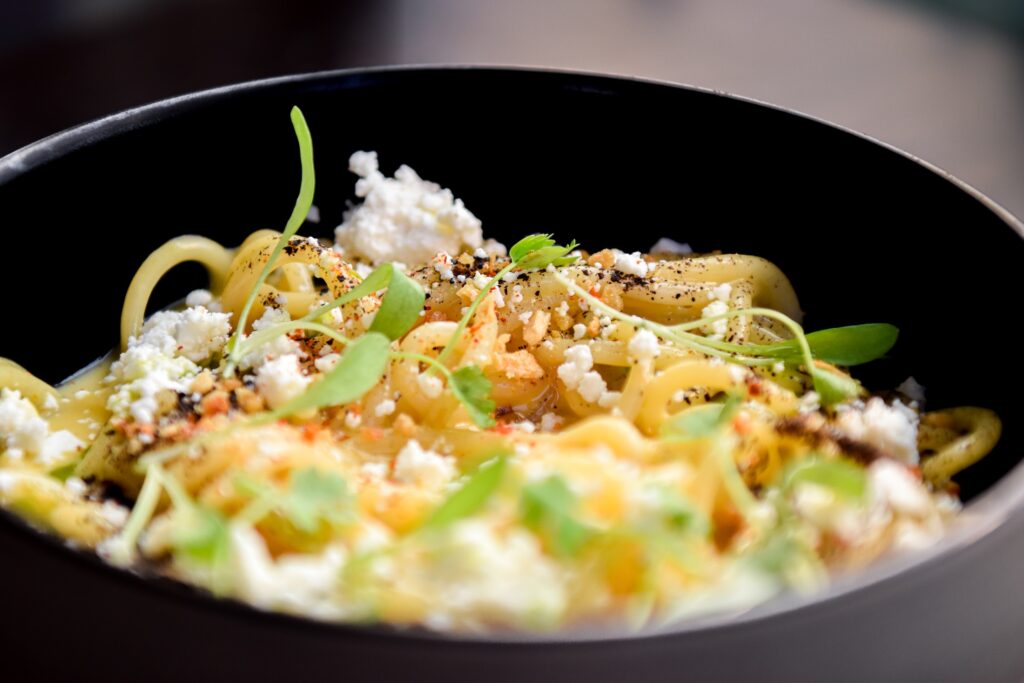 selva pasta fuego lento Long Beach tallarines a la Huancaina