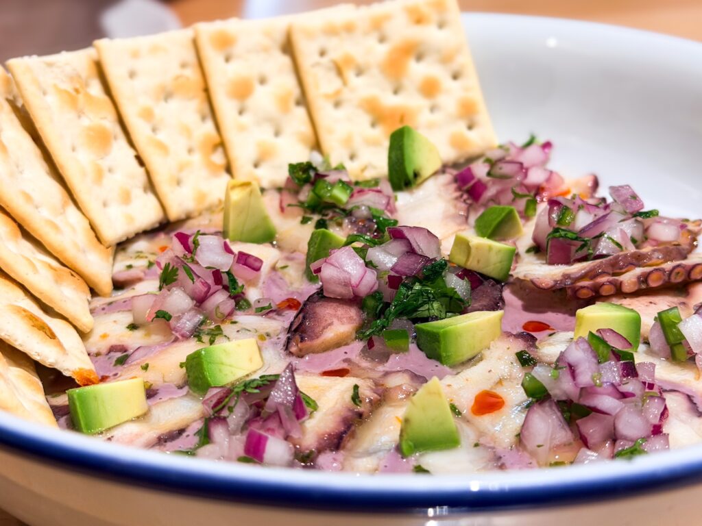 Pulpo al olivo Lima Cebichería Peruana