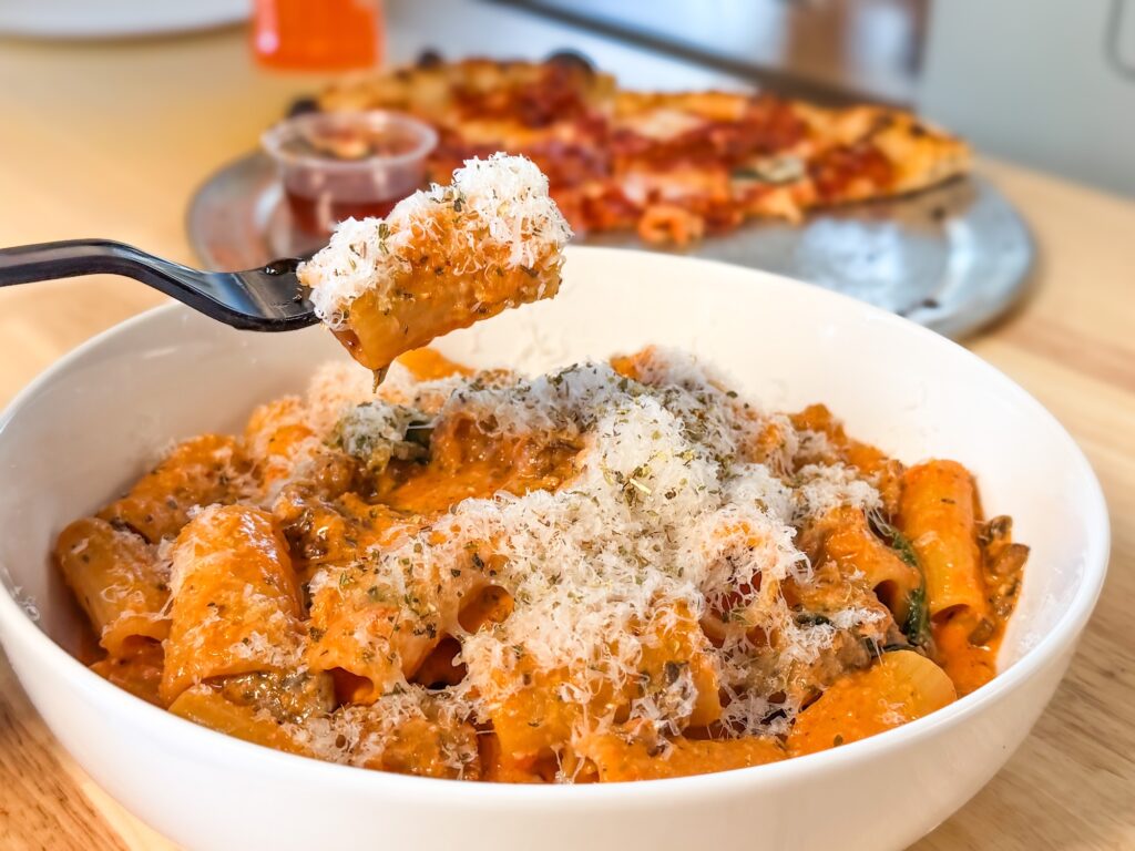 waldo's pizza spicy rigatoni
